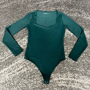 Abercrombie and Fitch Long Sleeve Hunter Green Bodysuit